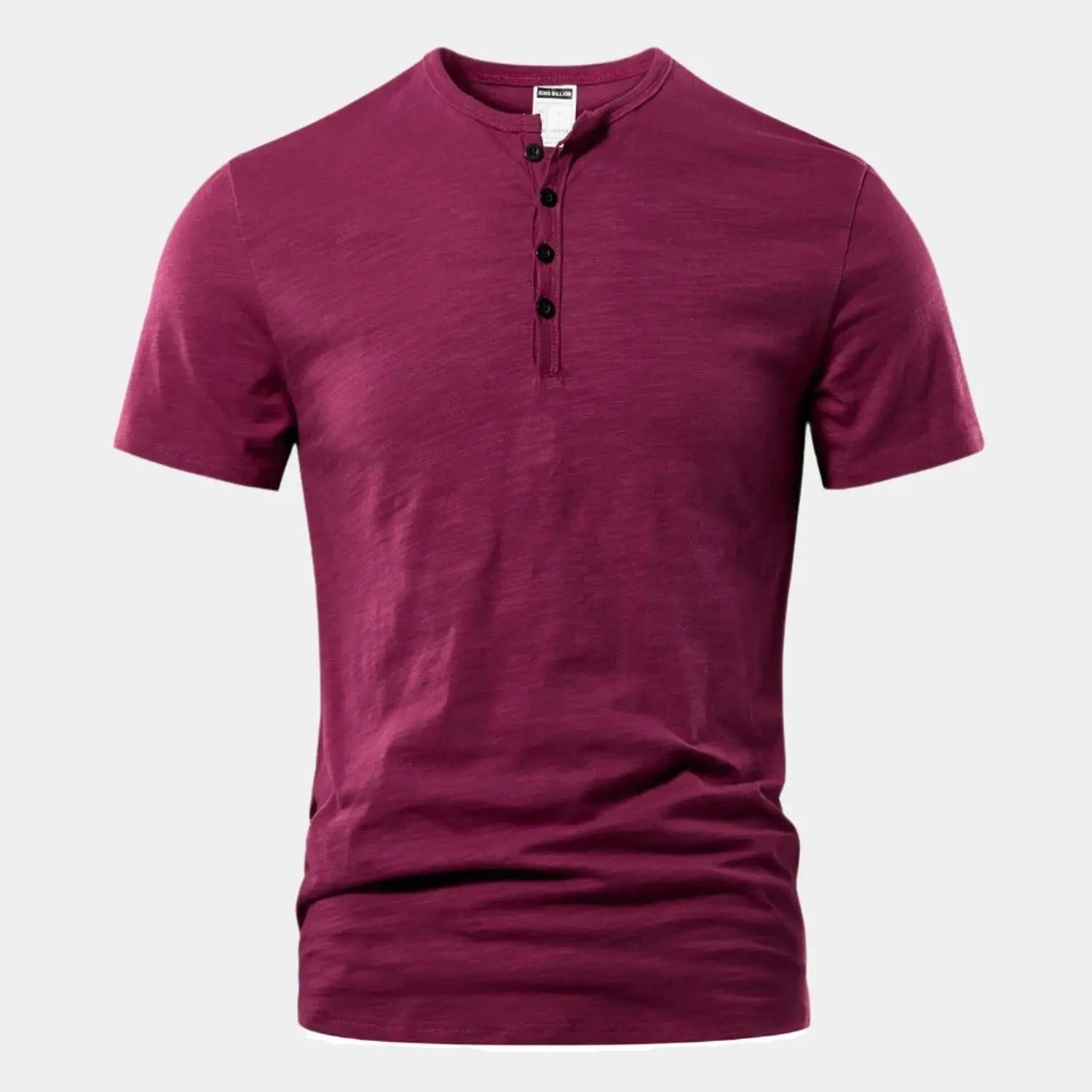 Hernn t-shirt Essentielles Casual Henry Neck T-Shirt für Herren – Stilvoller Komfort