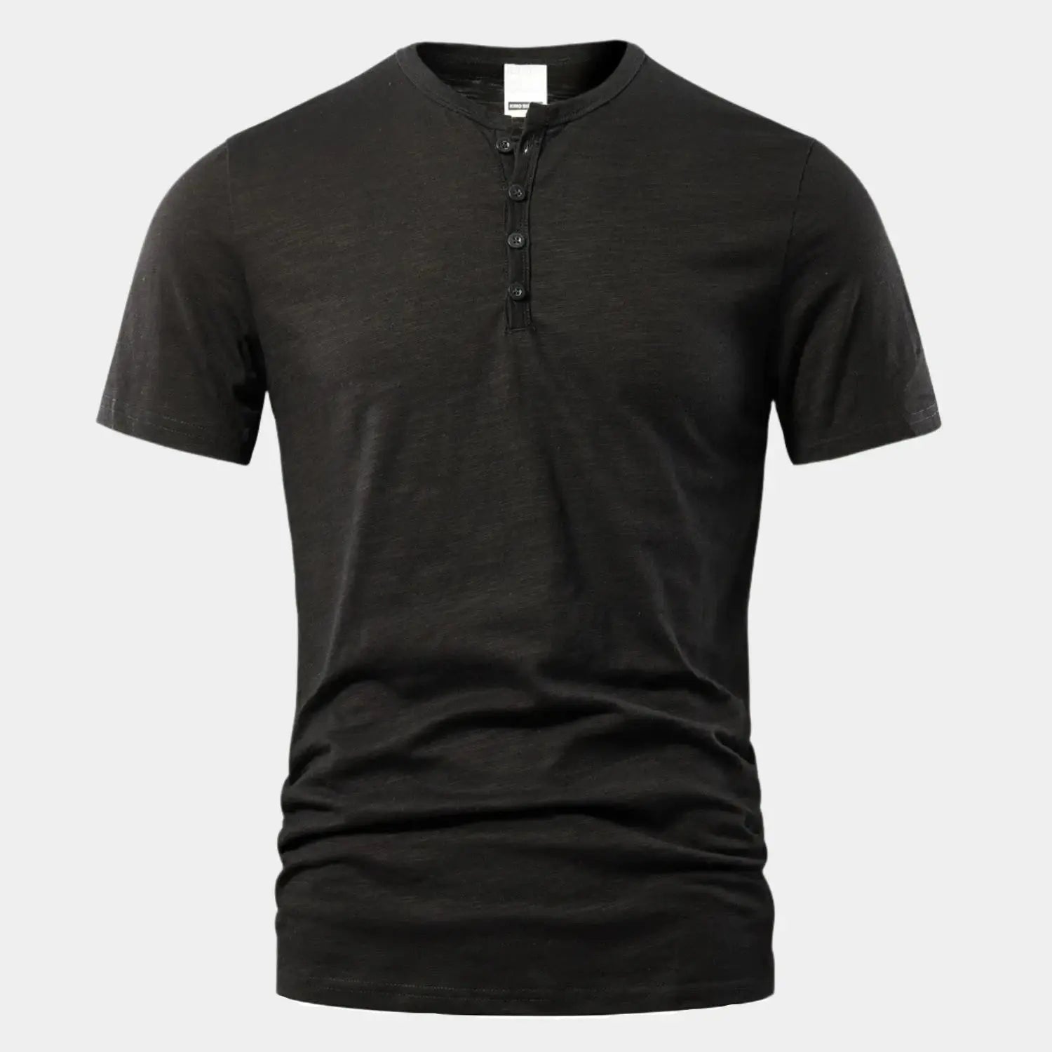 Hernn t-shirt Essentielles Casual Henry Neck T-Shirt für Herren – Stilvoller Komfort