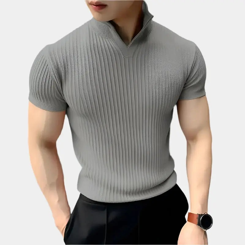 Hernn t-shirt Minimalistisches Strick-T-Shirt – Stilvoll und Bequem Nicht auf Lager