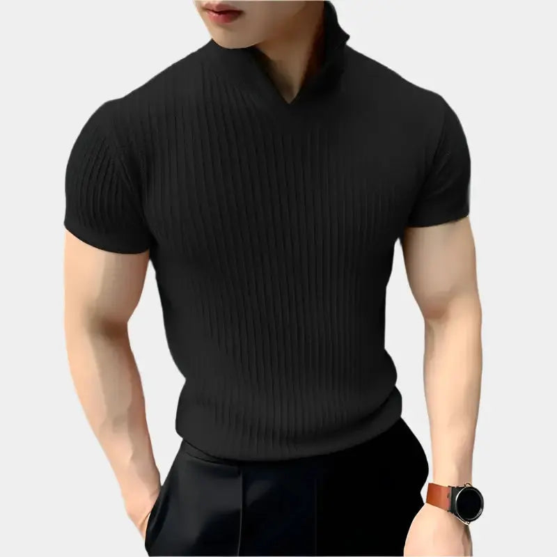 Hernn t-shirt Minimalistisches Strick-T-Shirt – Stilvoll und Bequem Nicht auf Lager