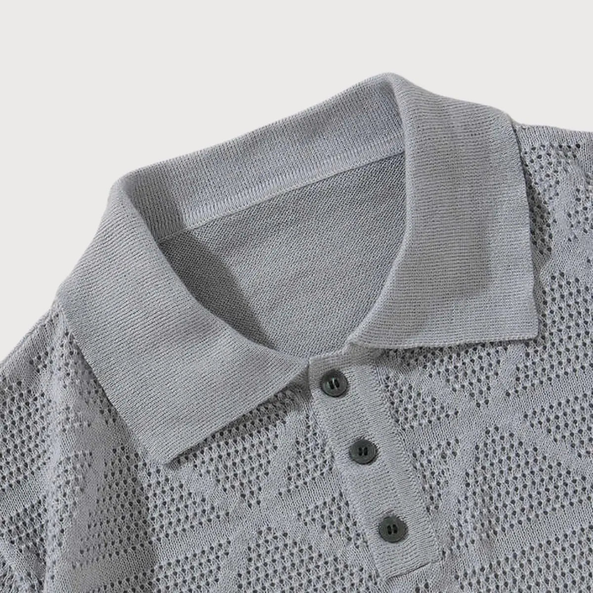 Hernn polo Texturiertes Strick-Polohemd für stilbewusste Herren – Hochwertige Qualität & Komfort