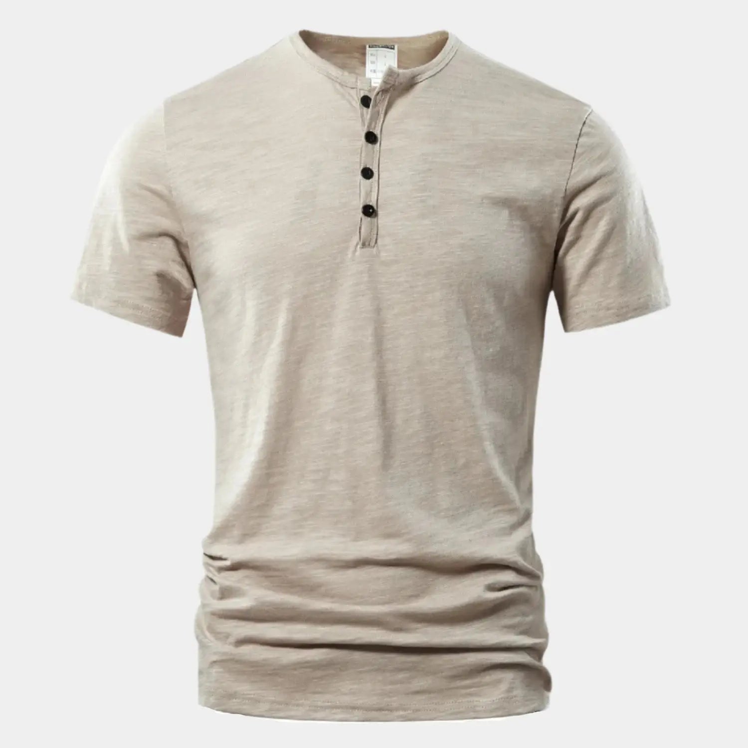 Hernn t-shirt Essentielles Casual Henry Neck T-Shirt für Herren – Stilvoller Komfort